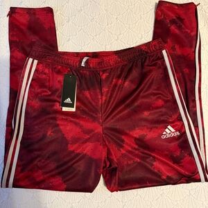 Adidas Men's Maroon and Red Joggers
